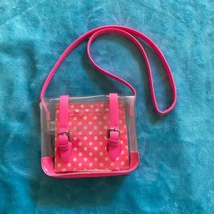 hot pink clear hang bag (kids)💞💞